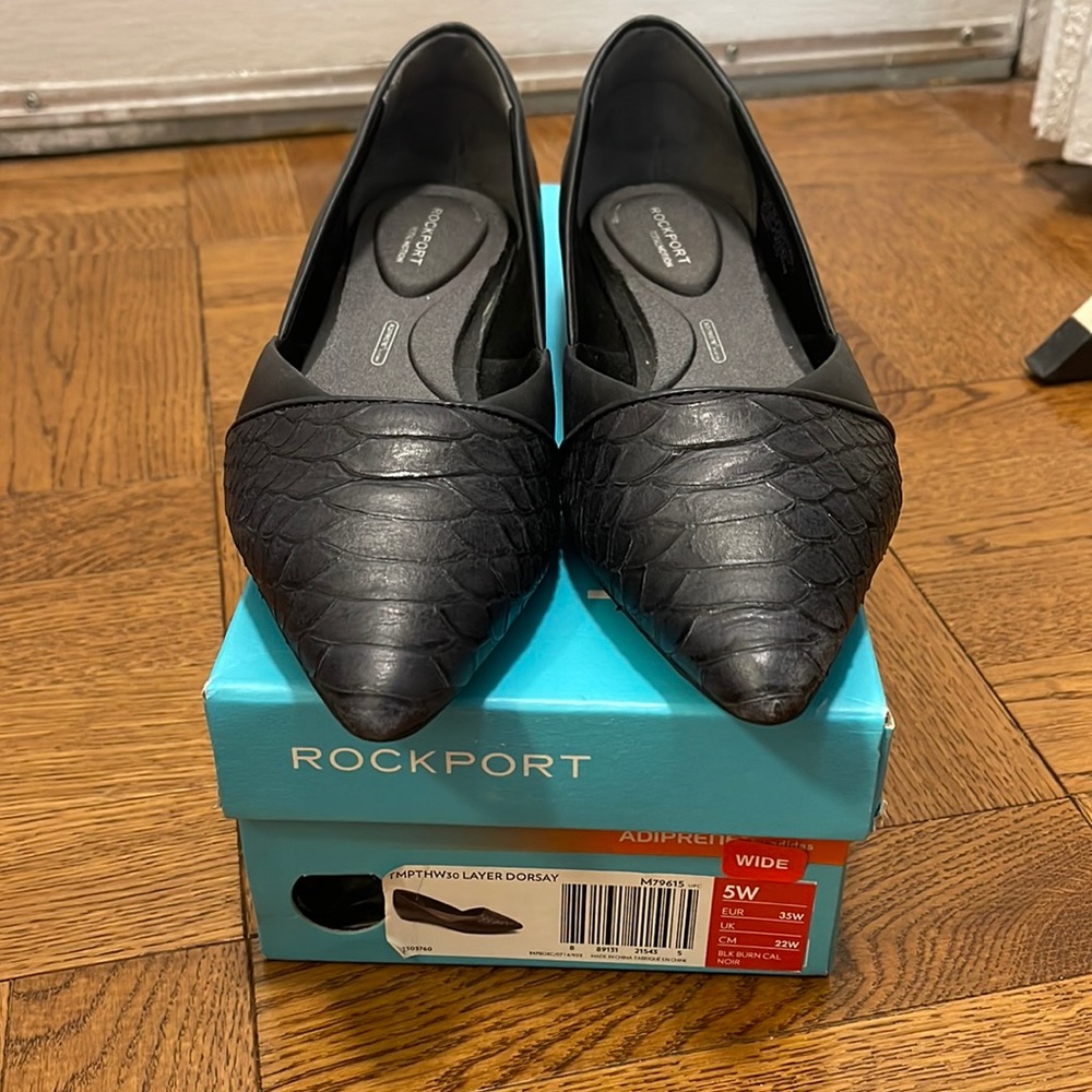 Rockport Black Dorsay Flats